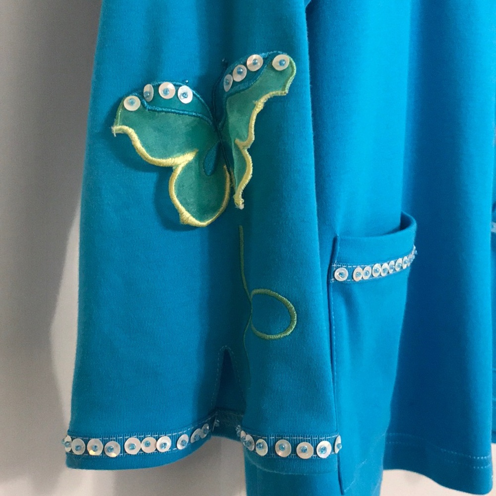 Ann Trinity - Beautiful Blue Shirt/Jacket 🦋 NWOT - Picture 3 of 9